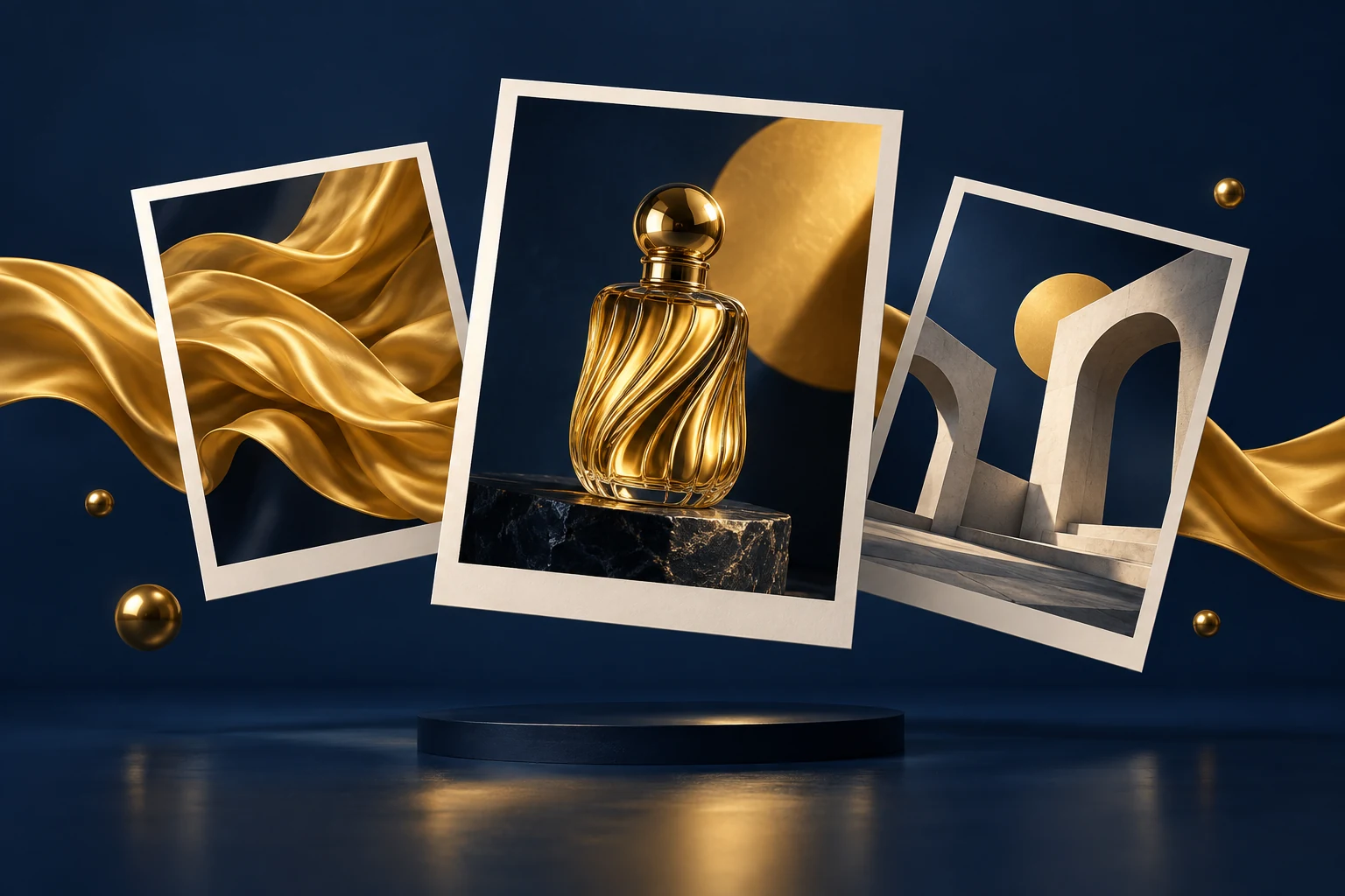 AI-generated creative image composition